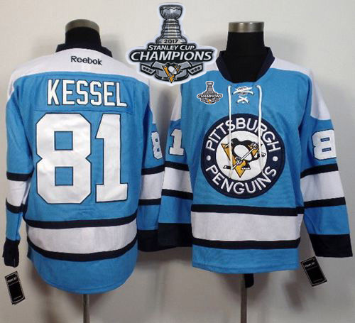 Penguins #81 Phil Kessel Light Blue Alternate Stanley Cup Finals Champions Stitched NHL Jersey